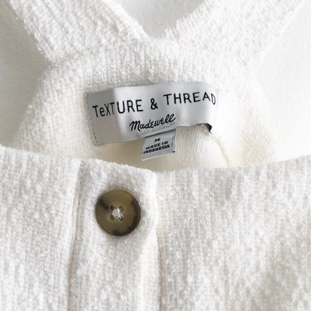 Madewell Texture & Thread Ruffle Tie Front Tank - Picture 4 of 5